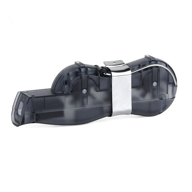 Portable Mountain Bike Chain Cleaner Chain Washer Tool Bicycle Chain Scrubber Lubricating Oil Flywheel Outdoor Clean Brush: Black