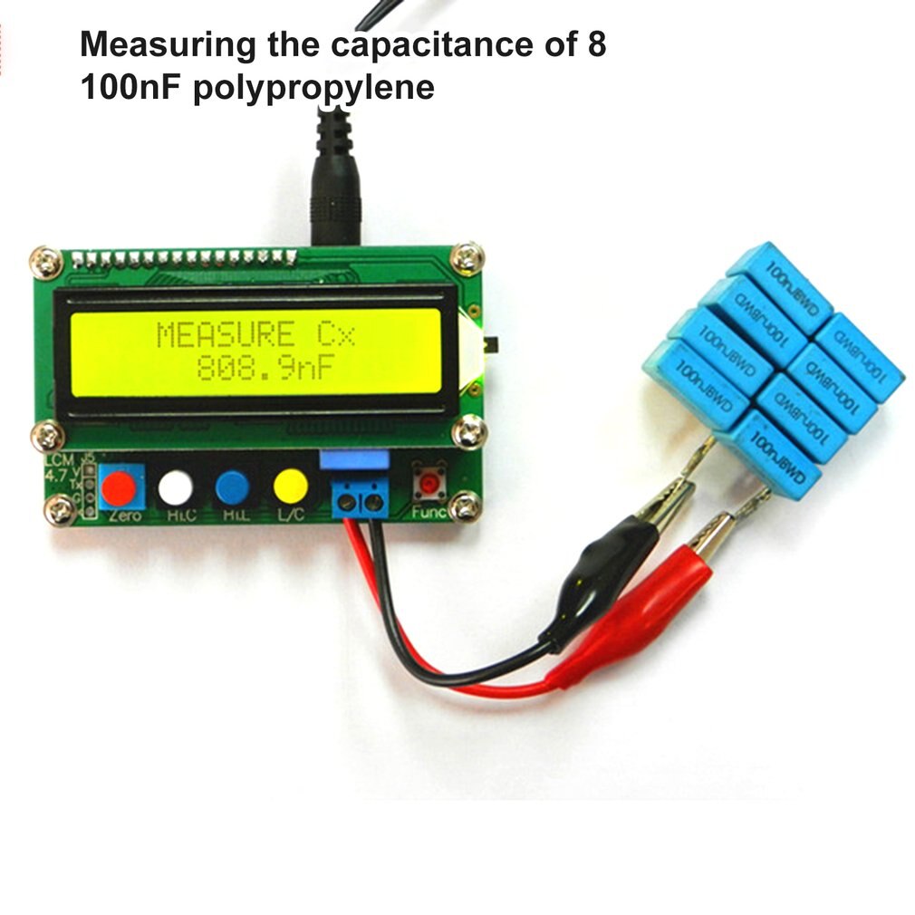 LC100A Digital LCD Capacitance LC Meter Inductive Inductance Tester Inductor Capacitor Table 1pF-100mF 1uH-100H