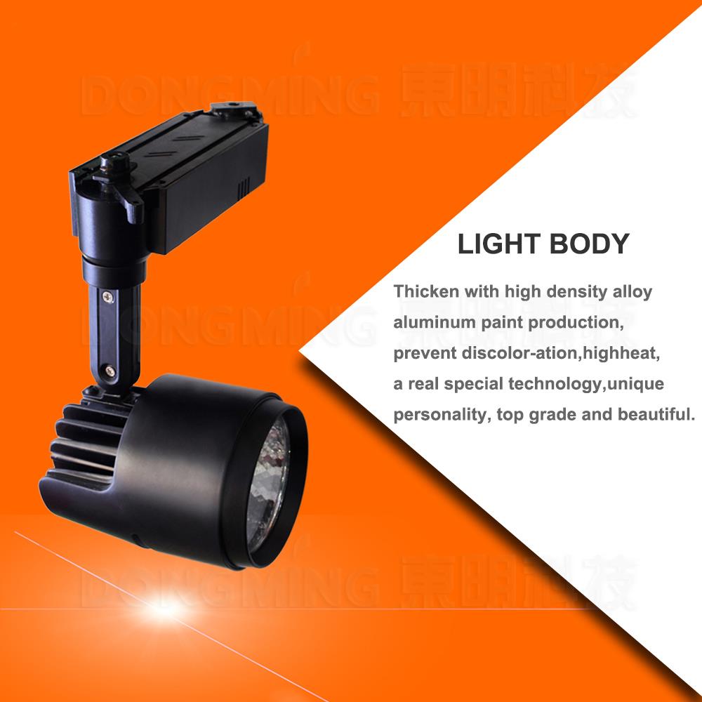 Producto 20 W COB Led Luz de pista, iluminación de pista flexible carcasa negra AC85-265V blanco cálido/frío, foco de iluminación led