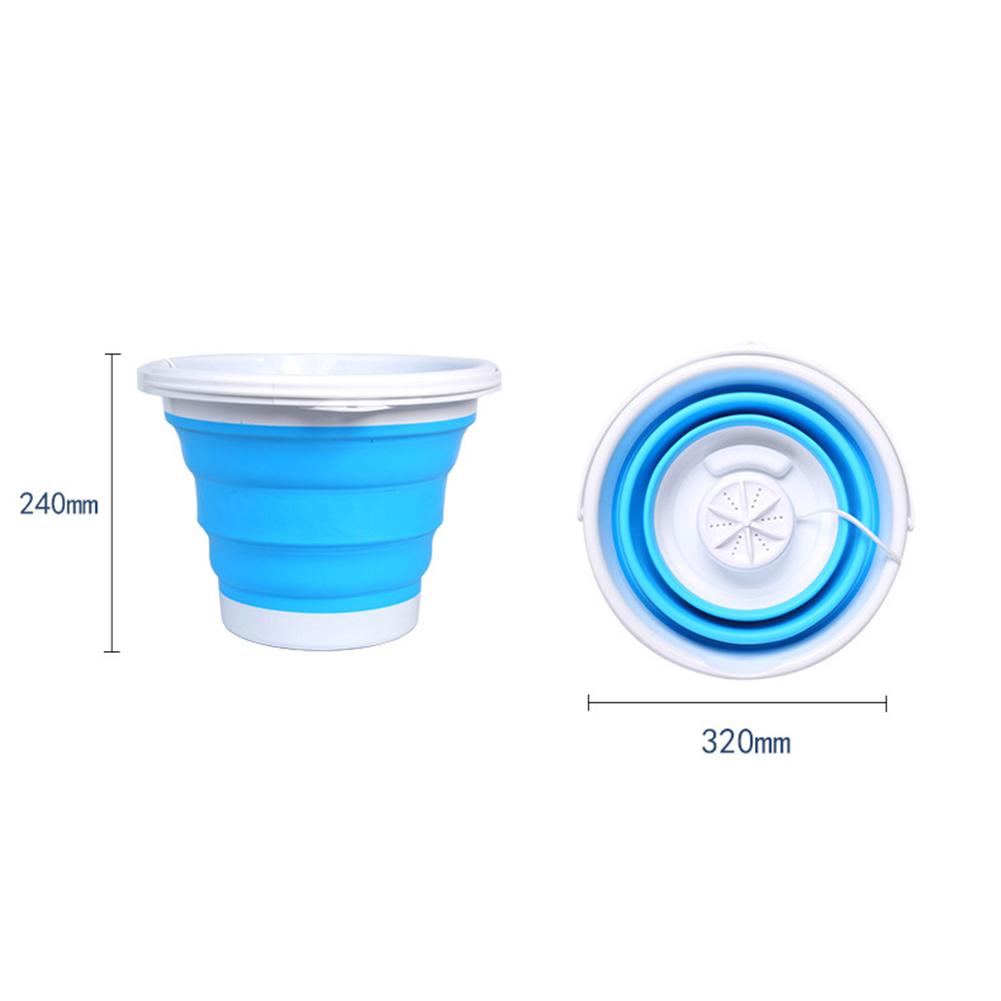 Mini lave-linge pliable tournant les Turbines à ultrasons laveuse USB chargeant 3-en-1 Mini Machine à laver Turbo Portable