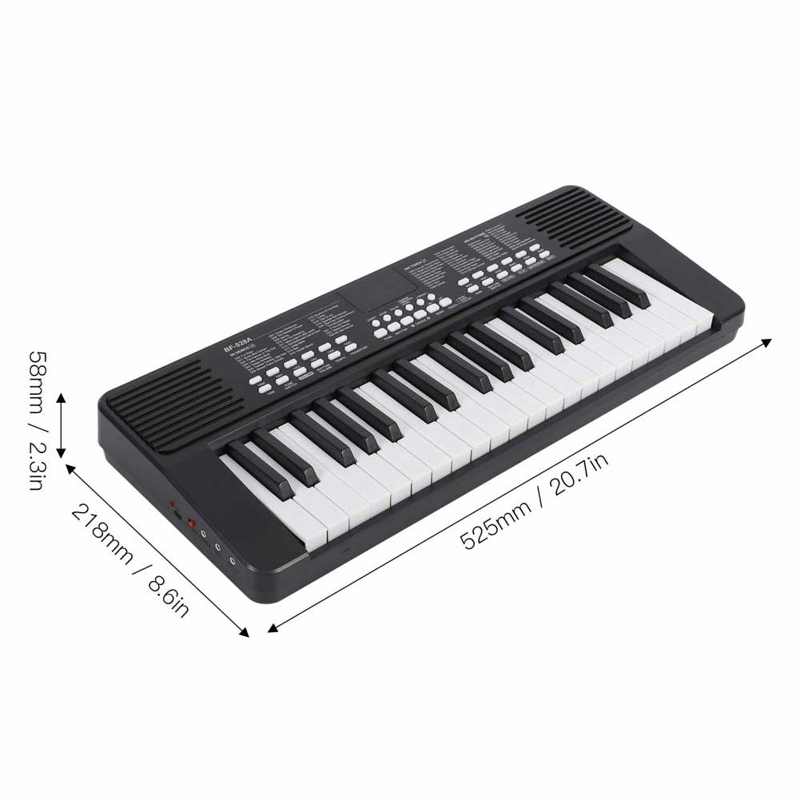 37 Key Piano Keyboards Portable Electronic Keyboard Dual Speakers with Recording Playback Function for Instrument Teaching