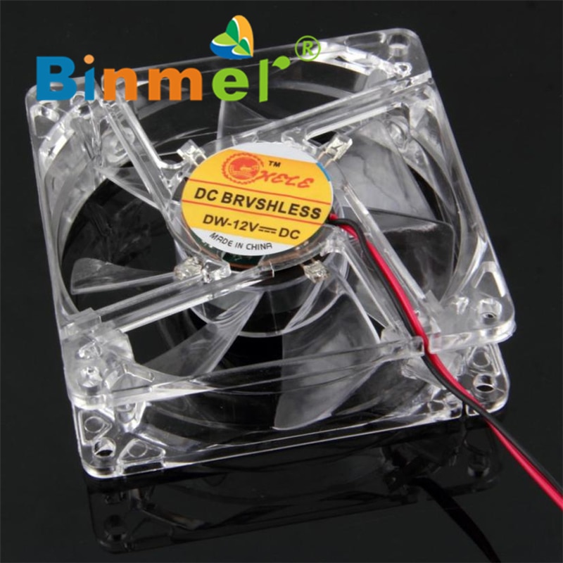 Colorful Quad 4-LED Light Neon Clear 80mm PC Computer Case Cooling Fan Mod_KXL0718