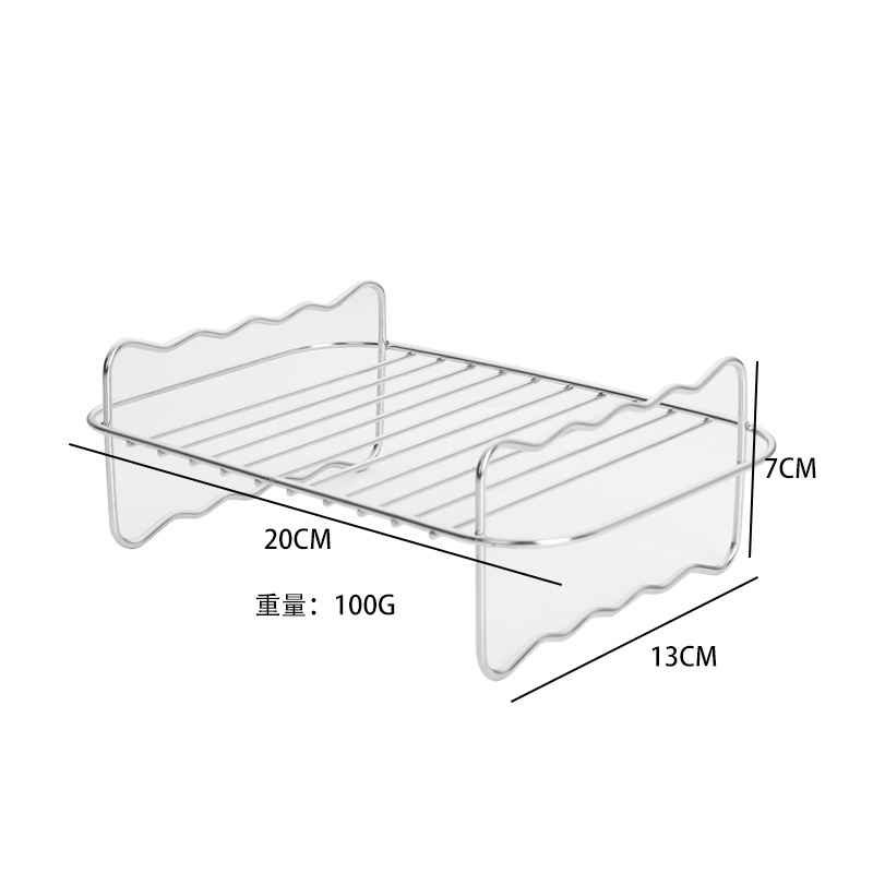 Lucht Friteuse Roestvrijstalen Bakplaat & Stoomrekken Lucht Friteuse Gereedschap Bakvorm Bbq Gril Bakpan Accessoires Kookgerei: Rood