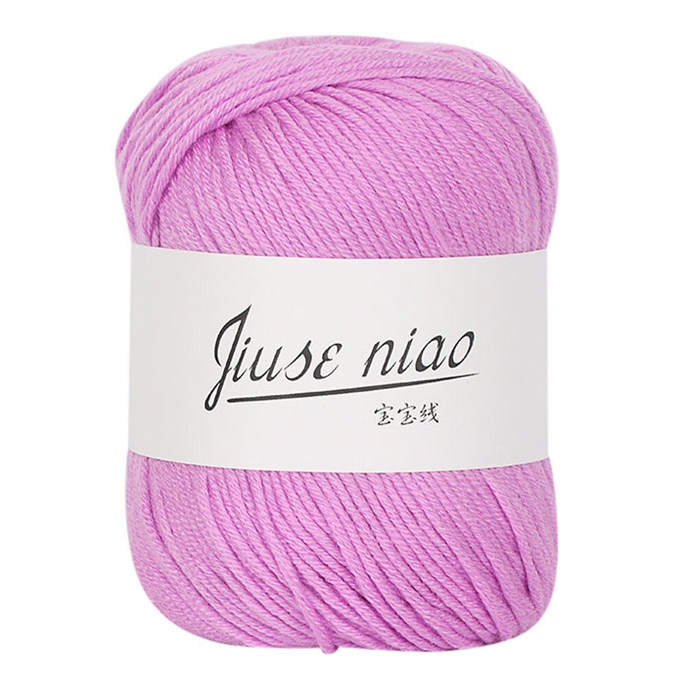 1PC 50g Chunky Colorful Hand Knitting Baby Milk Cotton Crochet Knitwear Wool Pelote Coton Crochet Milk Cotton Yarn Knitting Yarn: D