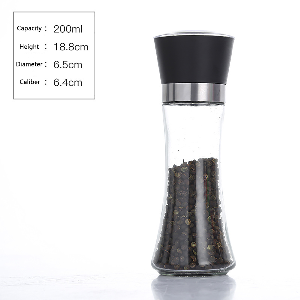 Botella de molienda Manual para condimentos de cocina, juego de sal y pimienta, molinillo de pimienta, molinillo mezclador de especias, molinillo grueso y fino: Verde claro