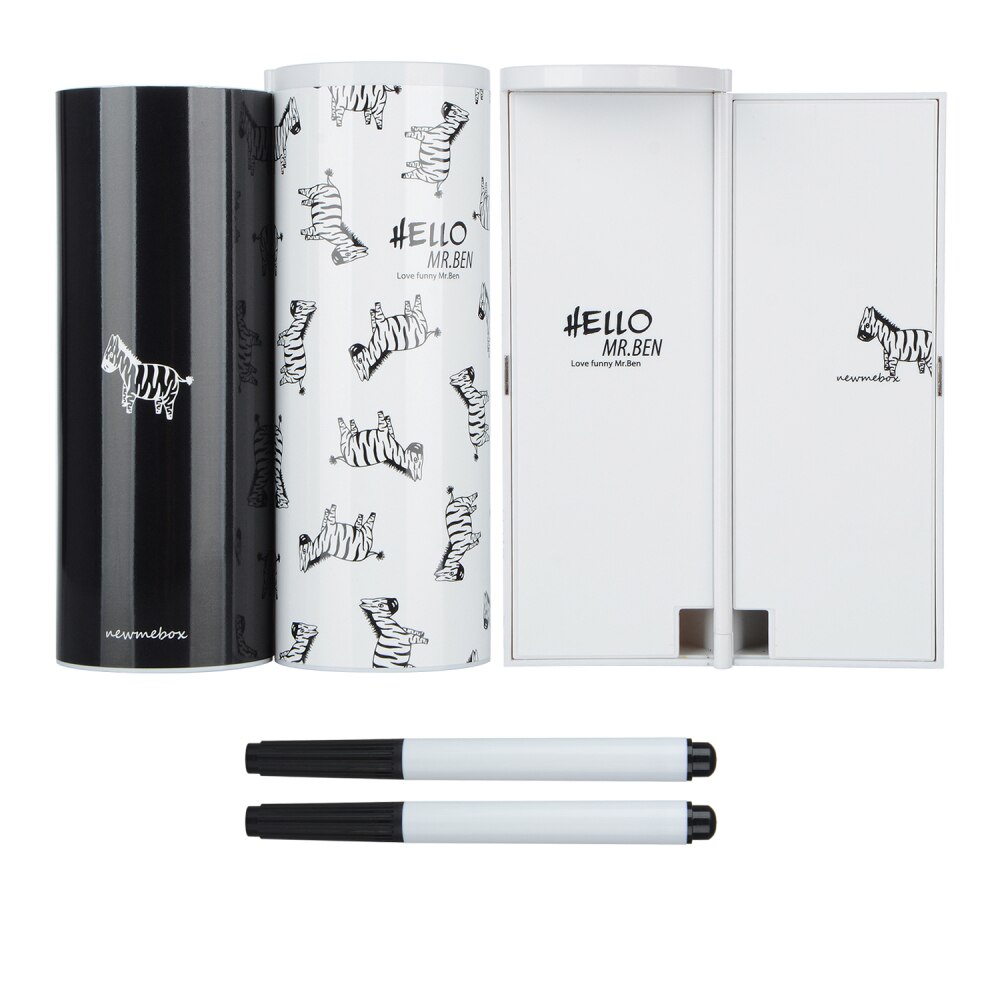 Zebra panda etui tas waterdicht dieren school etui schrijfwaren opbergtas kantoorbenodigdheden met liniaal mini boekje: A1