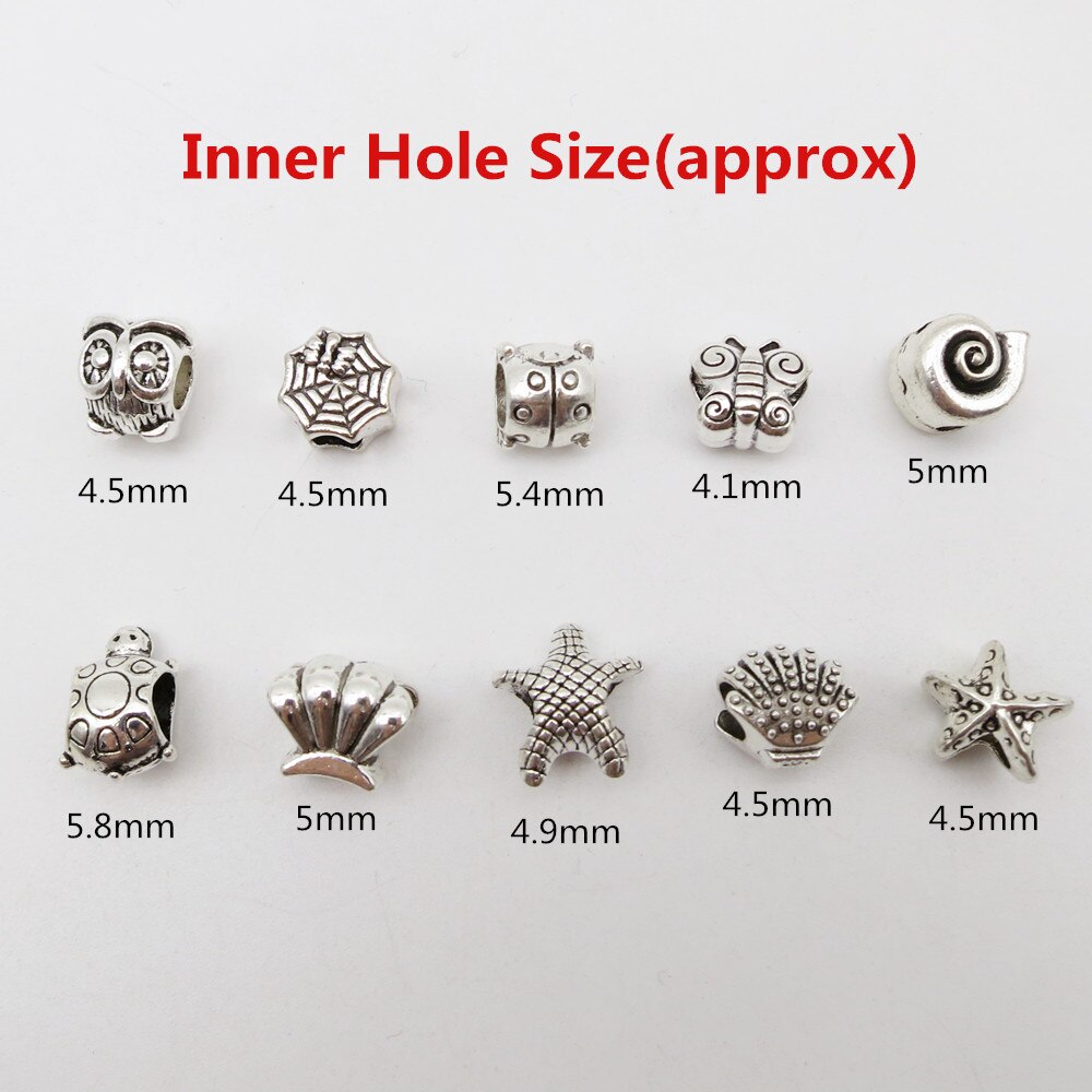 5 pz/pacco metallo differente 5 stili di Pesce, Le Stelle, conchiglie treccia di capelli terrore dreadlock perline anelli del tubo per Lo Styling Accessori