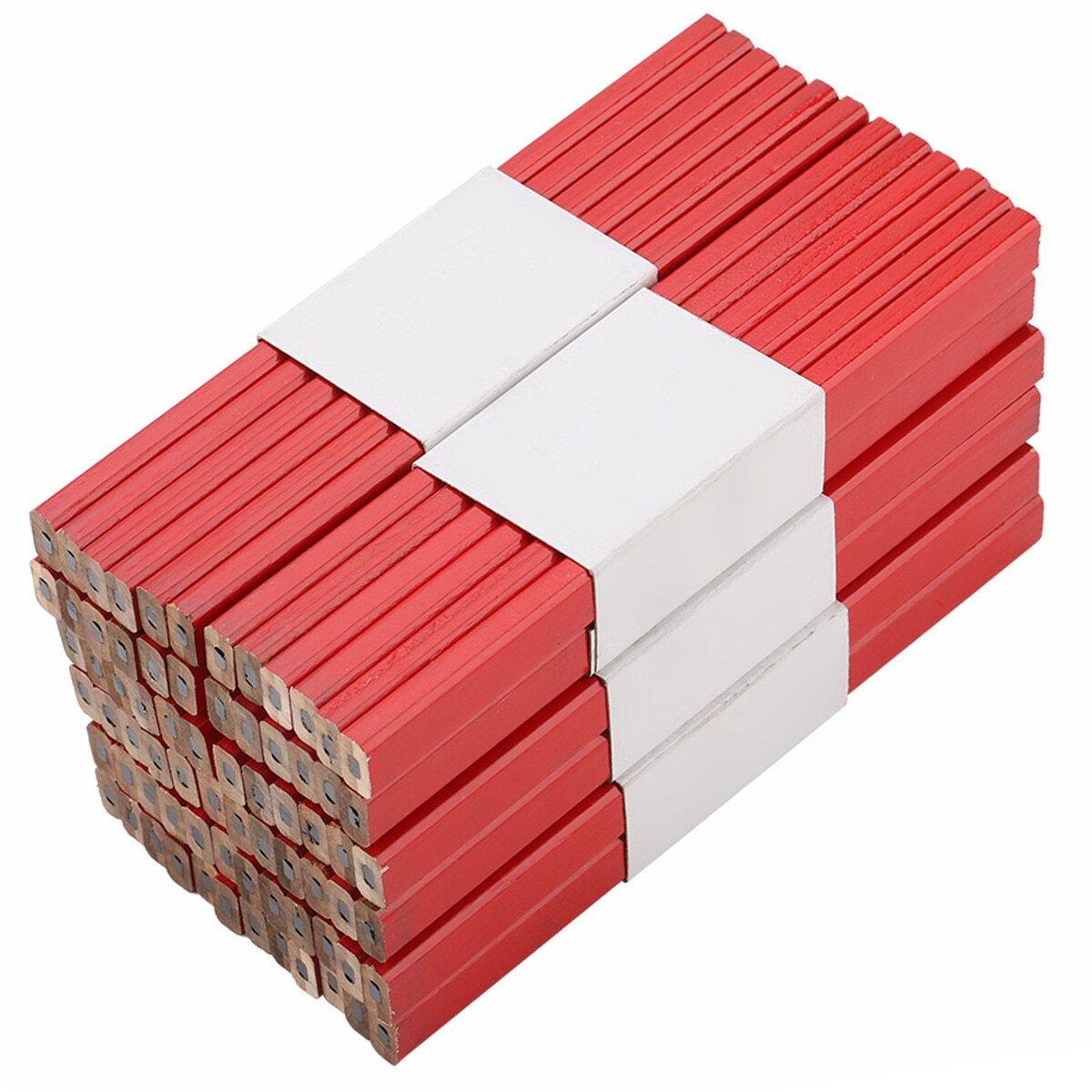 Personalized 7'' Carpenter Marking Pencils - Octagonal Red Wood - View #6