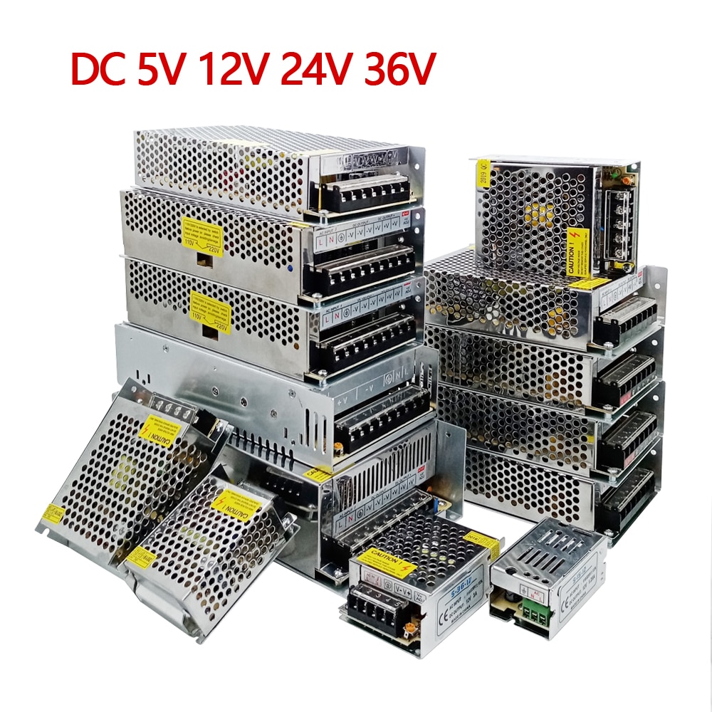 Beleuchtungstransformatoren DC 5V 12V 24V 36V Netzteiladapter 5 12 24 36V 1A 2A 3A 5A 6A 8A 10A 15A 20A LED-Treiber LED-Streifenlabor
