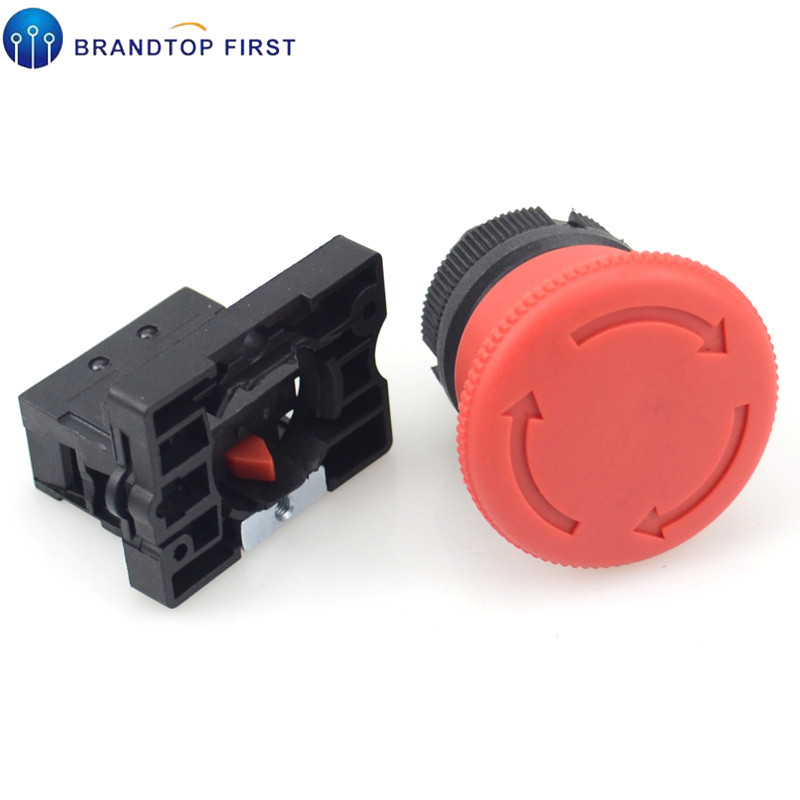 Red NC 22mm Emergency Stop Mushroom Push button switch XB2-ES542 Control electrical starter switch 220V 10A