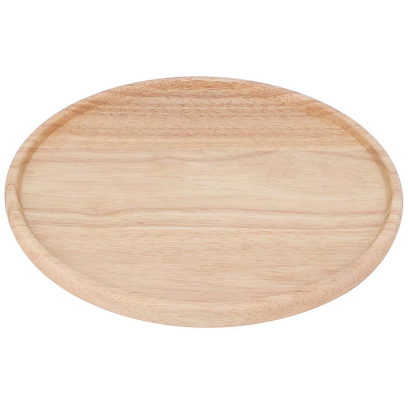 Plato de madera para Pizza sin pintar, bandeja de servicio resistente al calor, vajilla para el hogar, restaurante