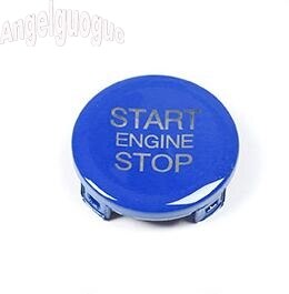 Voor Alfa Romeo Giulia Stelvio Auto Motor Start Stop Knop Keyless Systeem Cover Frame Trim Vervangen Ontsteking schakelaar: blue button cover