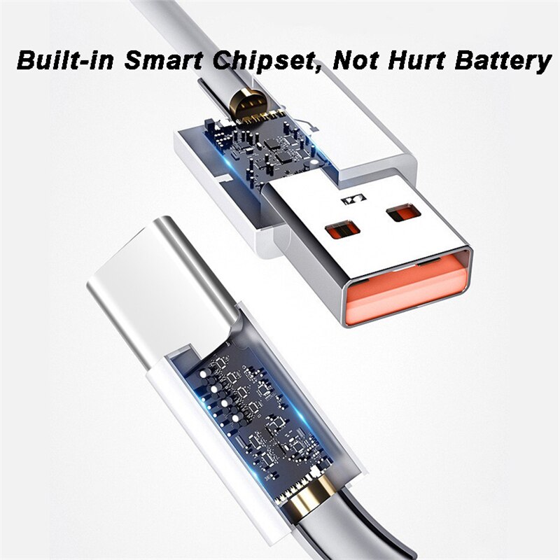 66W 6A USB Type-C Super Fast Charging Data Cable For Huawei Mate 40 Pro 30 20 P40 P30 Lite P20 Honor V40 V30 30S 30i 9X 8X QC3.0