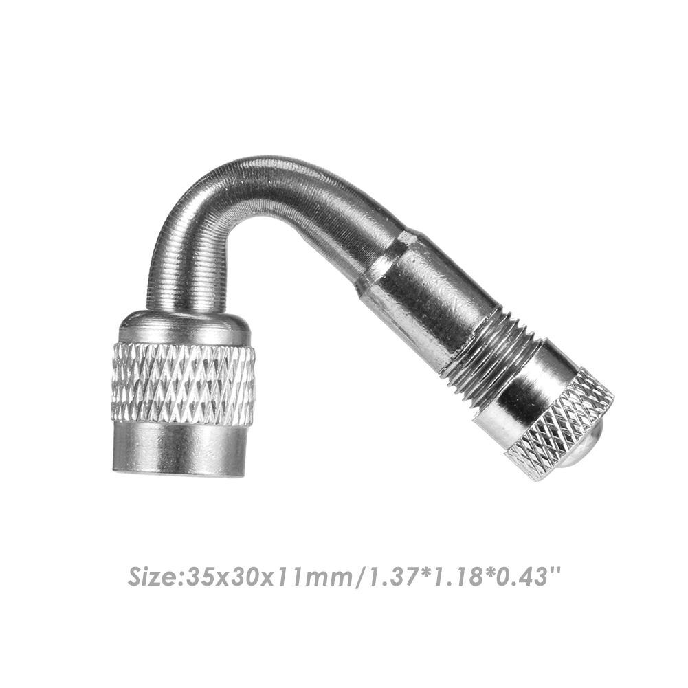 Tyre Valve Cover Valve Stem with Extension Easily Installation Personal Bicycle Parts Adapter for Car Truck Motorcycle: 45 Degree Silver
