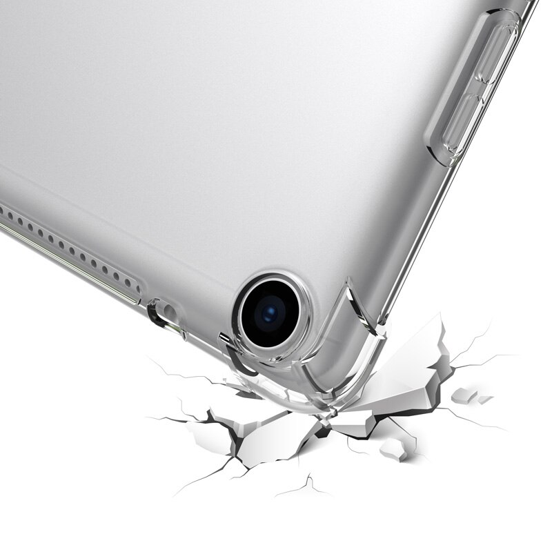 Hoesje voor huawei mediapad  m5 8.4 10.1 10.8 hoesje, transparant zacht siliconen hoesje voor huawei  t5 10.1 8 inch  t3 7/8/9.6 m3 hoesje
