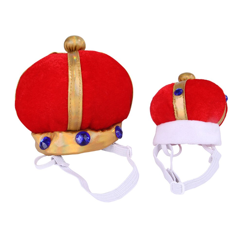 Couvre-chef de chat pour animaux de compagnie petit roi reine chapeau intéressant chiot couronne chapeau de déguisement nouvel an fête Cosplay accessoires