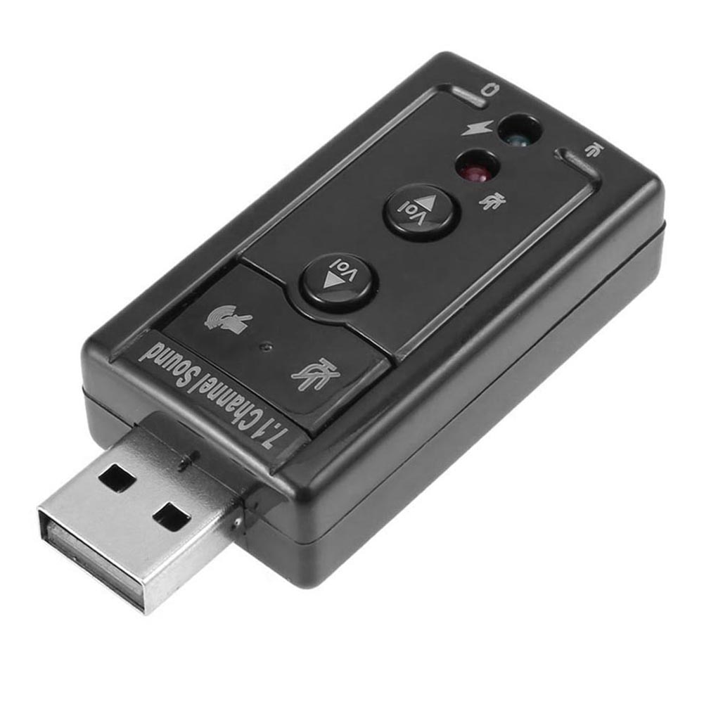 7.1 Virtual Usb Geluidskaart Externe Audio Adapter Voor Desktop Laptop 3.5Mm Aux Hoofdtelefoon Microfoon Converter
