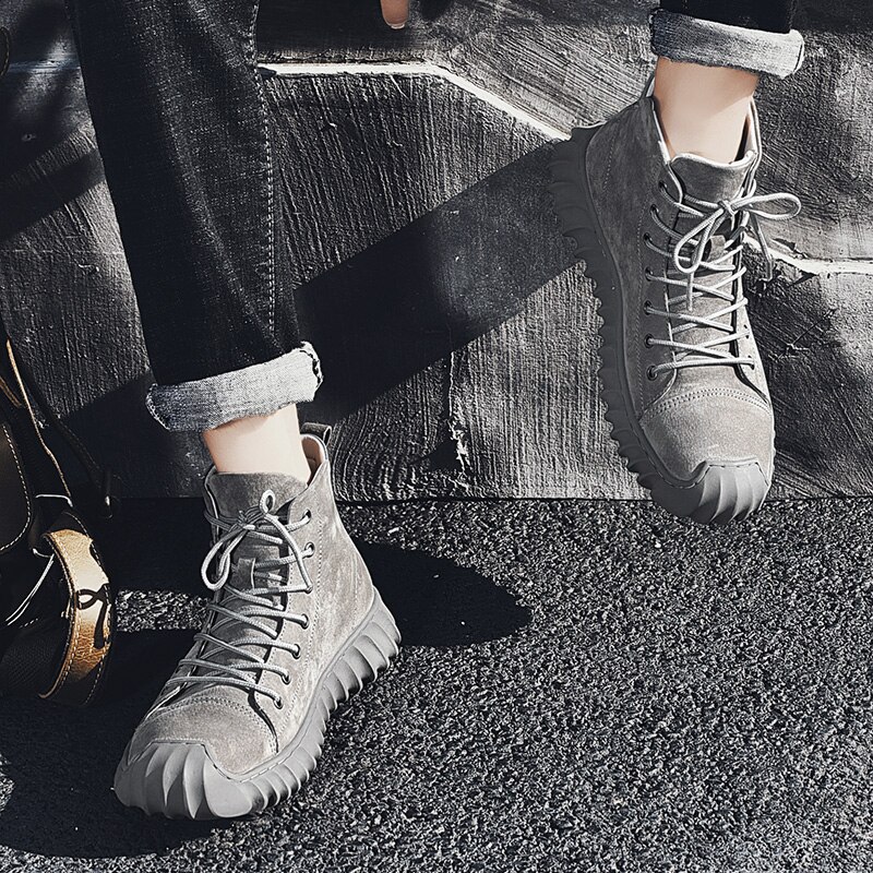 Mannen Schoenen Hoge Top Lederen Laarzen Chelsea Laarzen Mannen Winter Warme Comfortabele Mannen Laarzen Botas Hombre