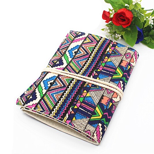 National Canvas School Pencil Case 36 Holes Roll Up Pencil Bag Portable Pencil Box School Supplies material escolar