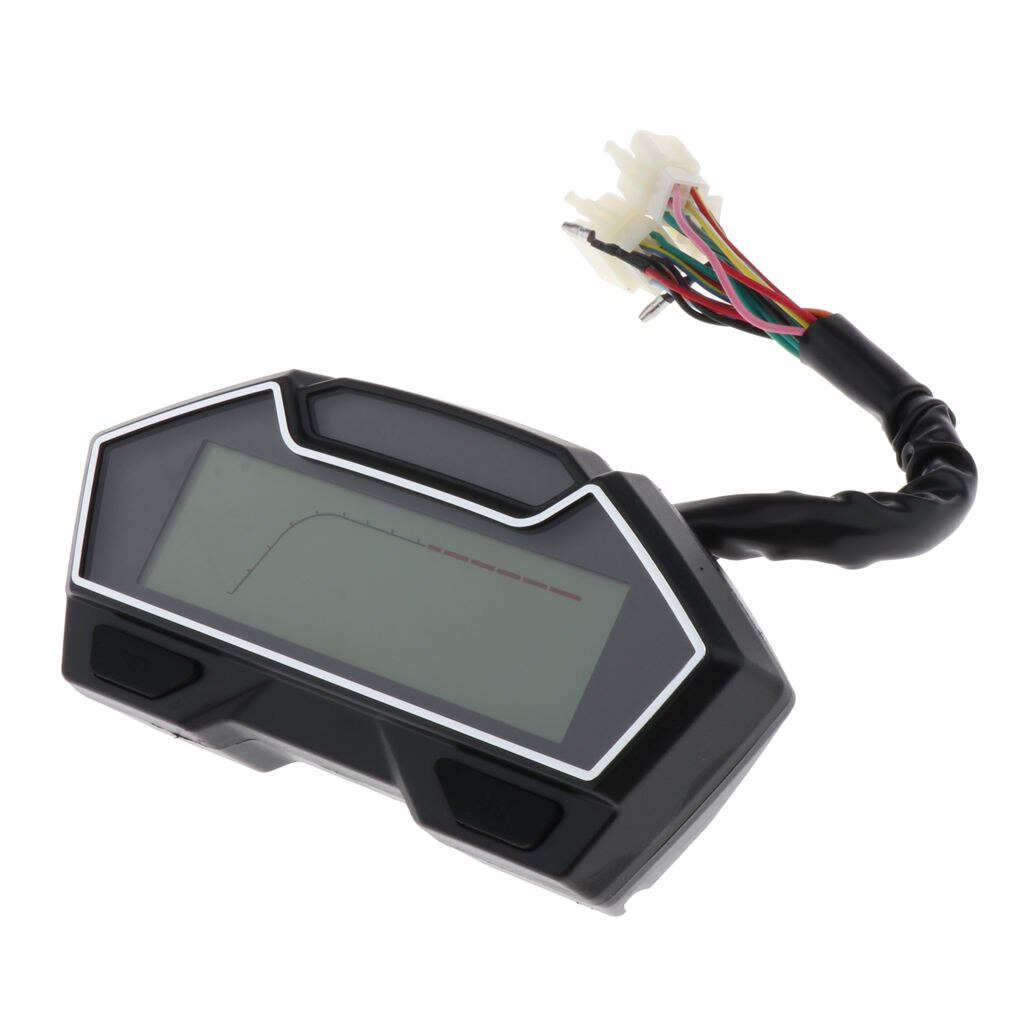 LCD Motorcycle Speedometer Odometer -Speed Fuel Gauge 199 Kph Mph