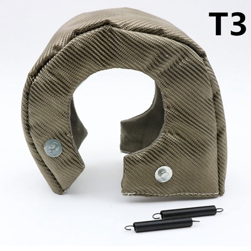 T3 Titanium Turbo Blanket Heat Shield Charger Cover Wrap for T3 T25 T28 GT25 GT35 with Locking Springs