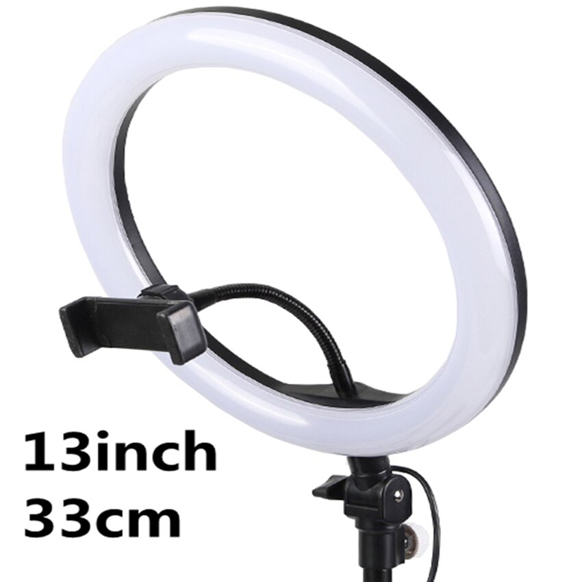 13 cal 33cm ładowarką USB nowa Selfie lampa pierścieniowa Lampa błyskowa kamera doprowadziło fotografia z telefonu poprawy fotografii robić smartfona studio VK