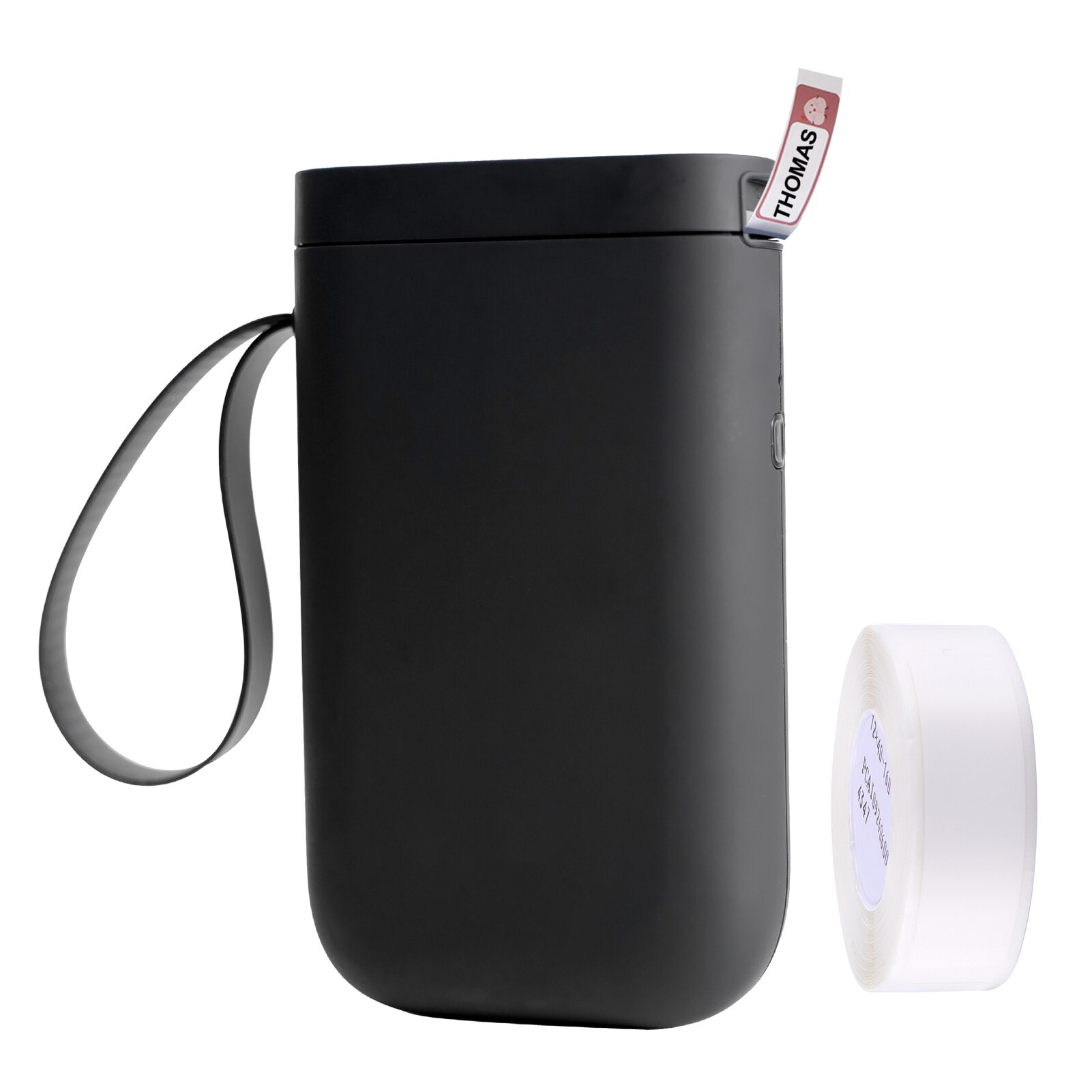 D11 Label Maker Machine Portable Thermal Label Printer Handheld Name Price Sticker Printer Pocket Size BT Wireless Connection: Black-1 Roll