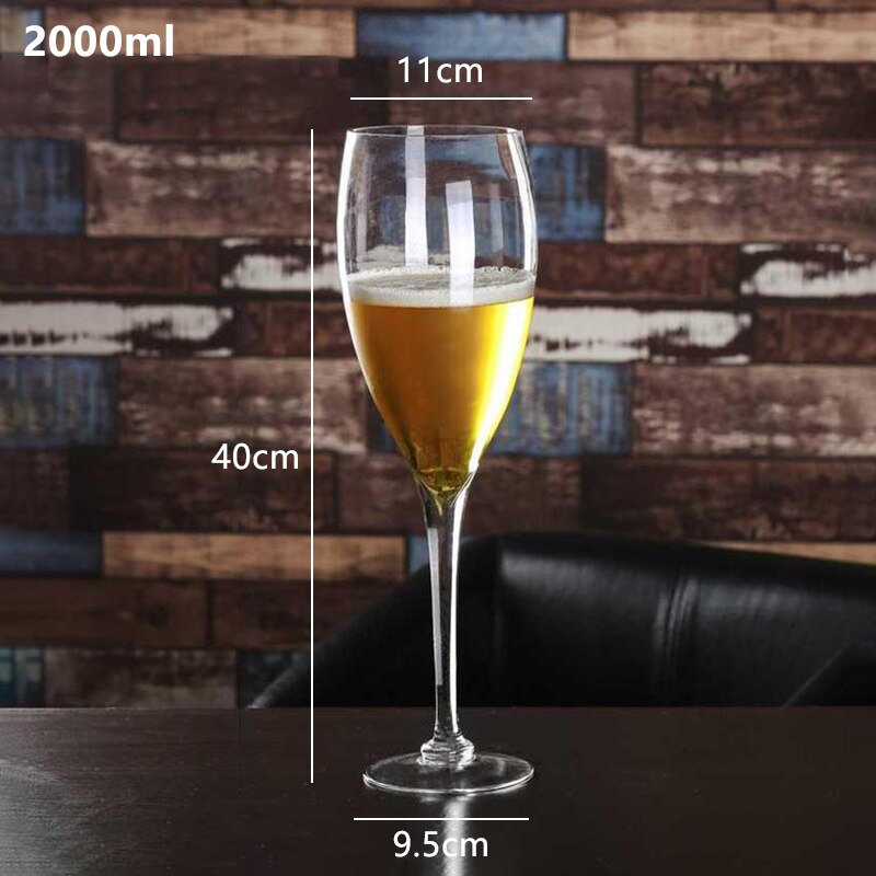 410-5000 ml énorme grand verre à vin grand drôle cristal Champagne boire des verres à bière tasse tasse clair sans plomb gobelet pour la fête KTV: goblet glass b291-A