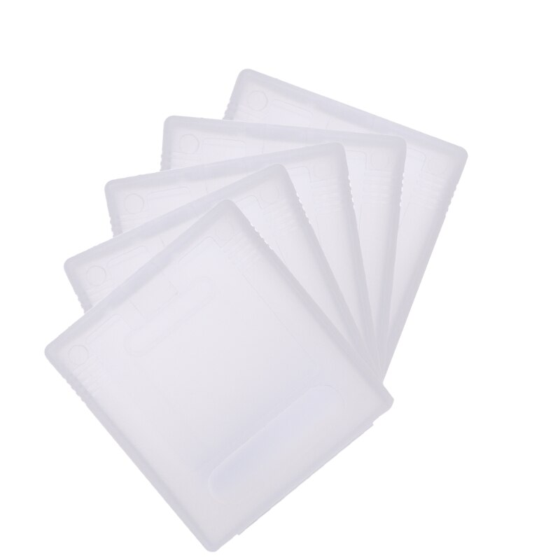 5x Clear Plastic Wit Game Cartridge Case Dozen Stofkap Voor Nintendo Game Boy Color Gbc