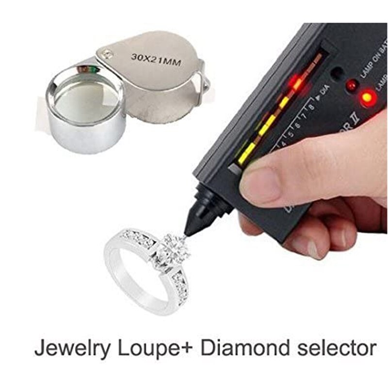 Jeweler Diamond Tool Kit Portable Diamond Tester - 30X Illuminated Loupe