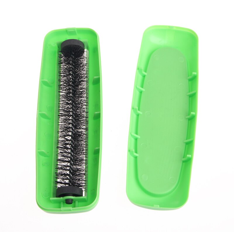 1Pc Handheld Tapijt Tafel Borstel Dubbele Borstel Hoofd Plastic Veegmachine Kruimel Vuil Cleaner Roller Schoonmaak Borstels Willekeurige Kleur
