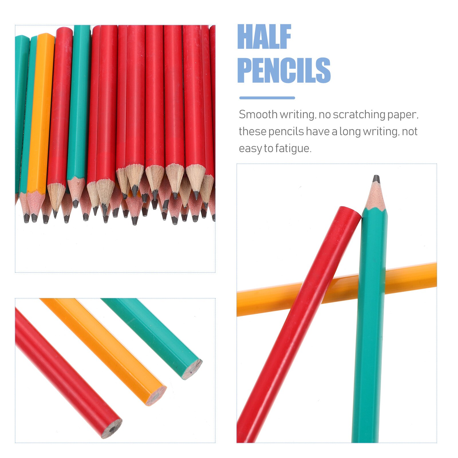 108Pcs Portable Kids Writing Pencils Plastic Pencils for Toddlers Writing Learning Pencils for Children