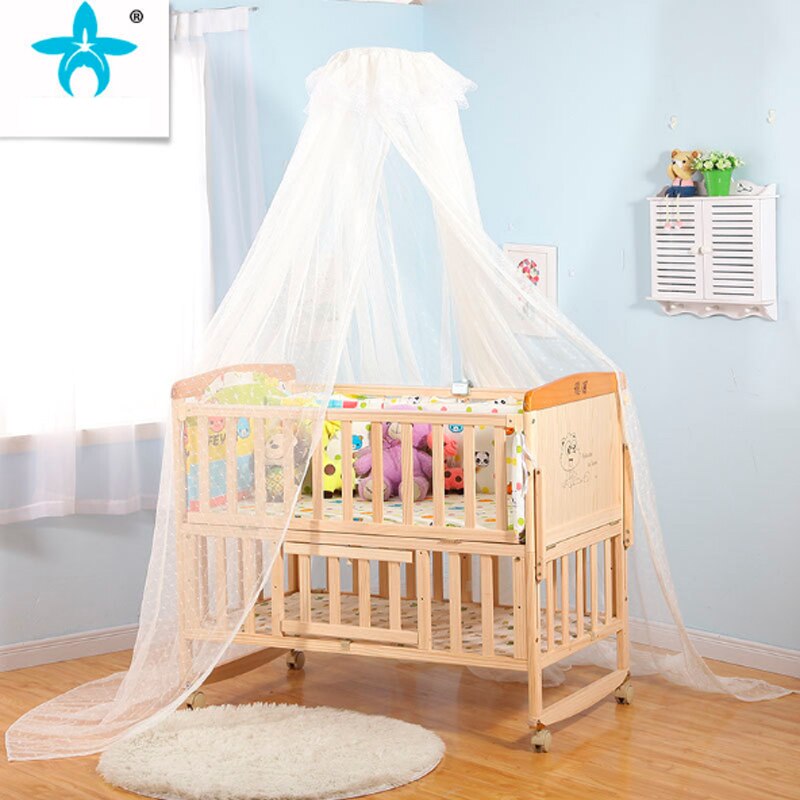 4 farben Baby Bett Hängen Moskito Net jacquard palace Moskito Net Bettdecke Vorhang Runde Krippe Netting Zelt Kinder Zimmer Dekor