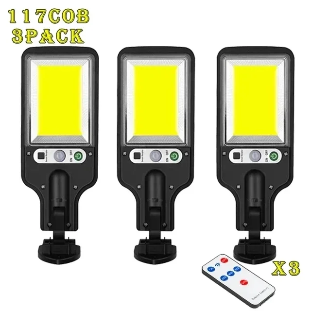 Zonne-Energie Straatverlichting Buiten Zonne-Energie Lamp Met 3 Lichtmodus Waterdichte Bewegingssensor Veiligheidsverlichting Voor Tuin Patio Pad Tuin: Cold White