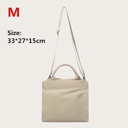 Casual woman's Briefcases High capacity material document Bag business trip A4 laptop phone Organize package Accessories supplie: Khaki M