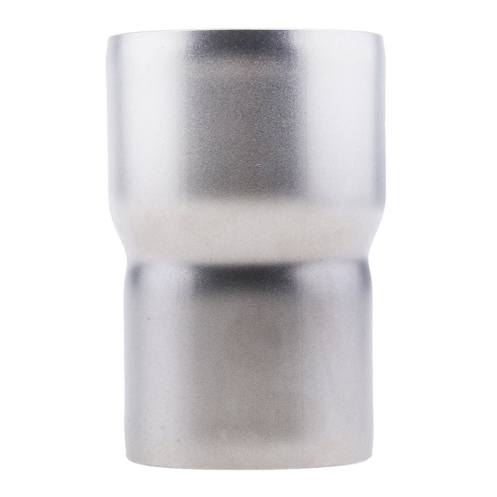 Silver Universal 61 Mm To 51 Mm Exhaust Pipe Adaptor Reducer Joining Sleeve Connector Tube