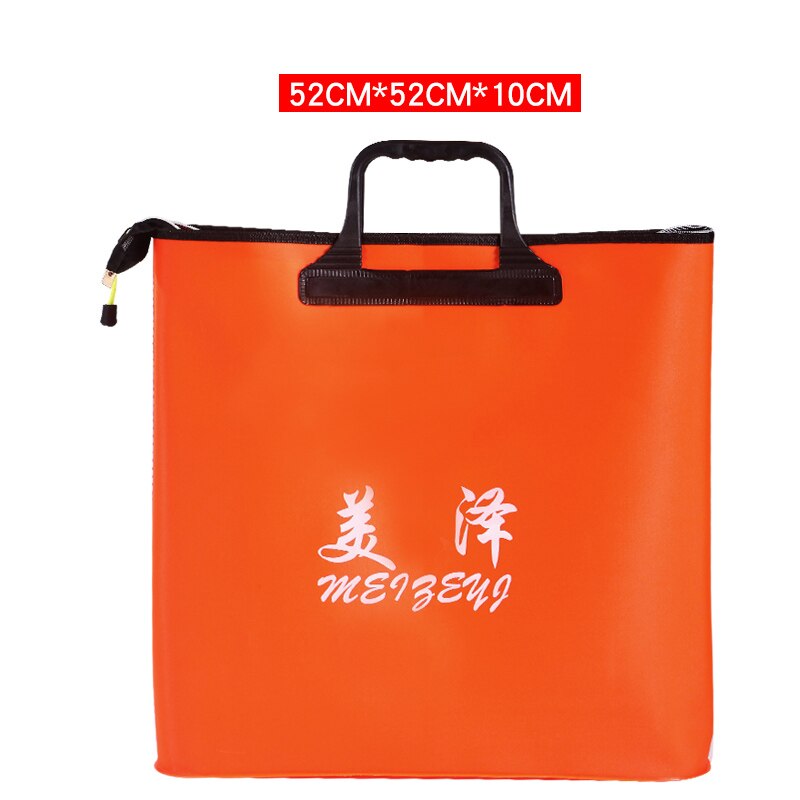 Big Fishing Bag Waterproof Thickening Tote Bag Live Fish Handbag Multi-function Light Fishing Gear Bucket Fishing Box Supplies: XL Orange