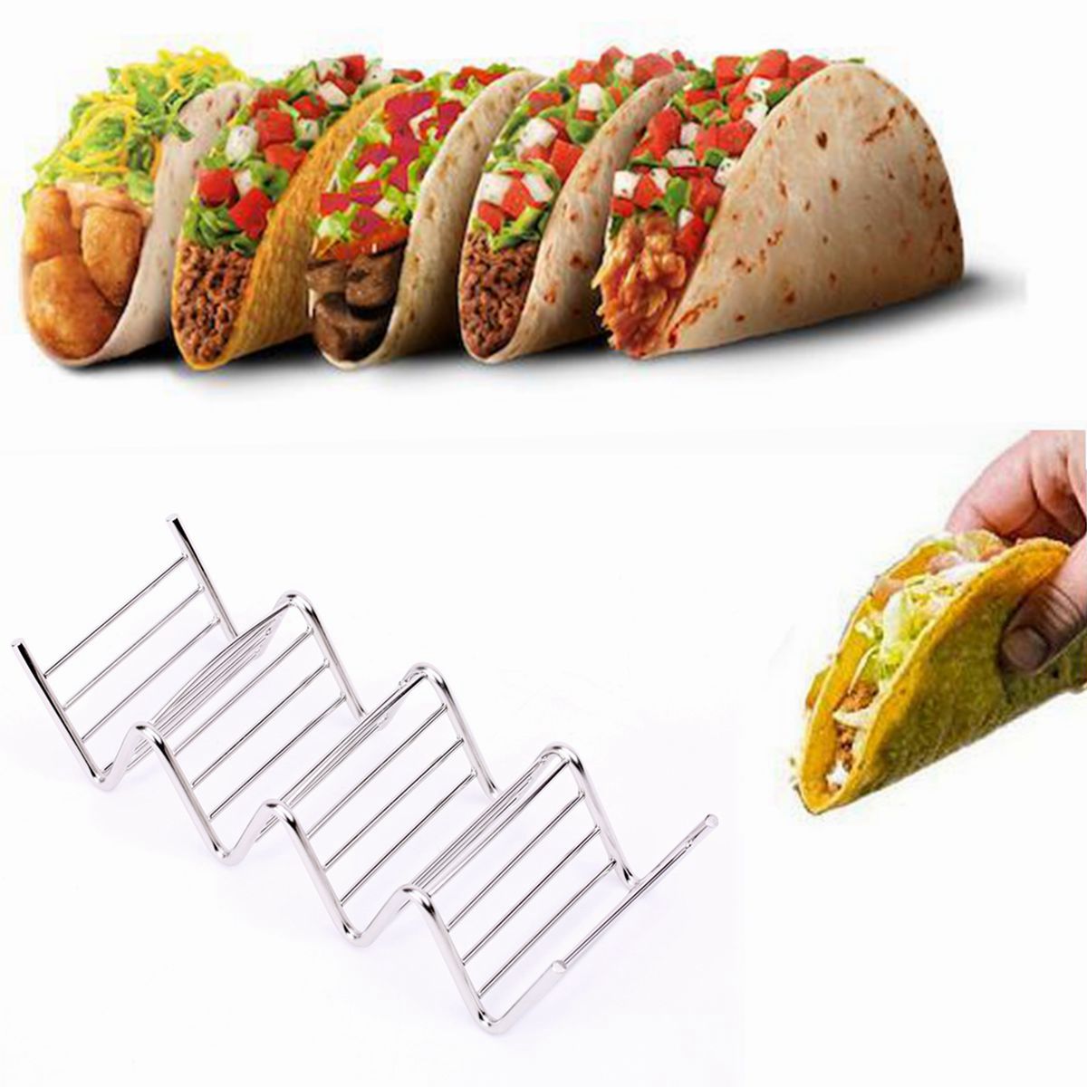 4 Shells Display Stand For Pizza Stainless Steel T... – Vicedeal