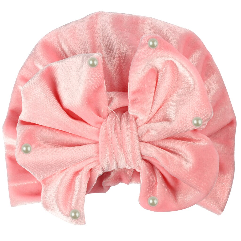 Chapeau indien en velours doré pour enfants | Perles, chapeau avec nœuds, casquette pour enfants, couvre-chef pour filles, 11 couleurs, offre spéciale,: pink