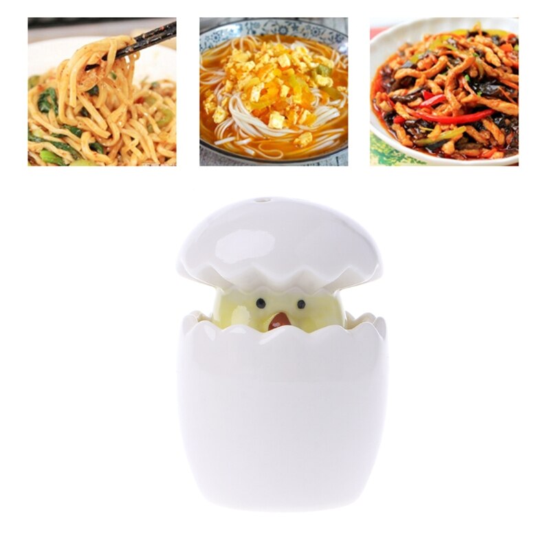 Ceramic Salt Pepper Shaker Chick Egg Style Seasoning Pot Cooking Tableware