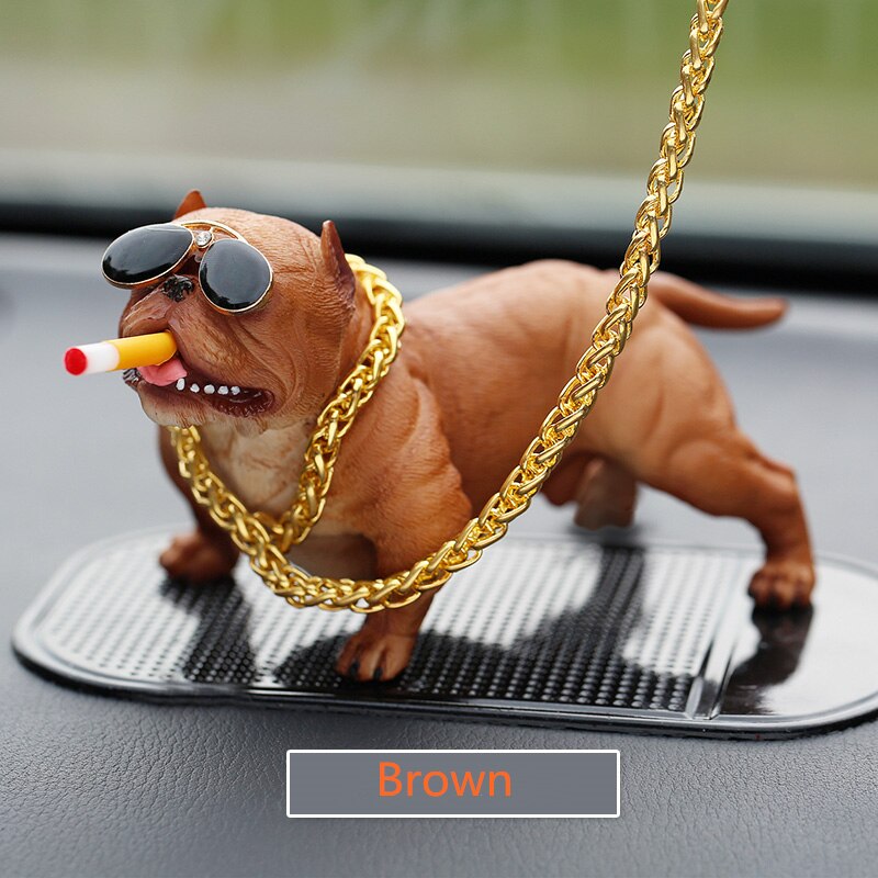 Creatieve Bulldog Auto Ornament Mode Simulatie Bull Hond Pop Auto Interieur Accessoires Ornamenten Decoratie