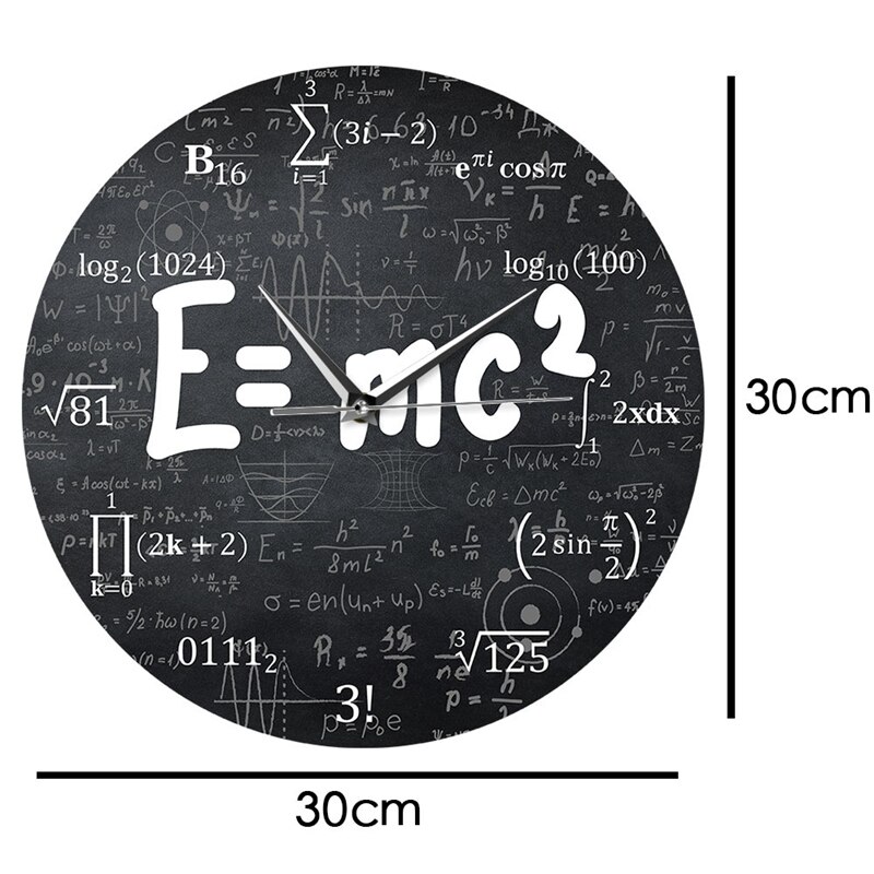 Theory of Relativity Math Formula Wall Clock Scientist Physics Teacher School Classroom Decor