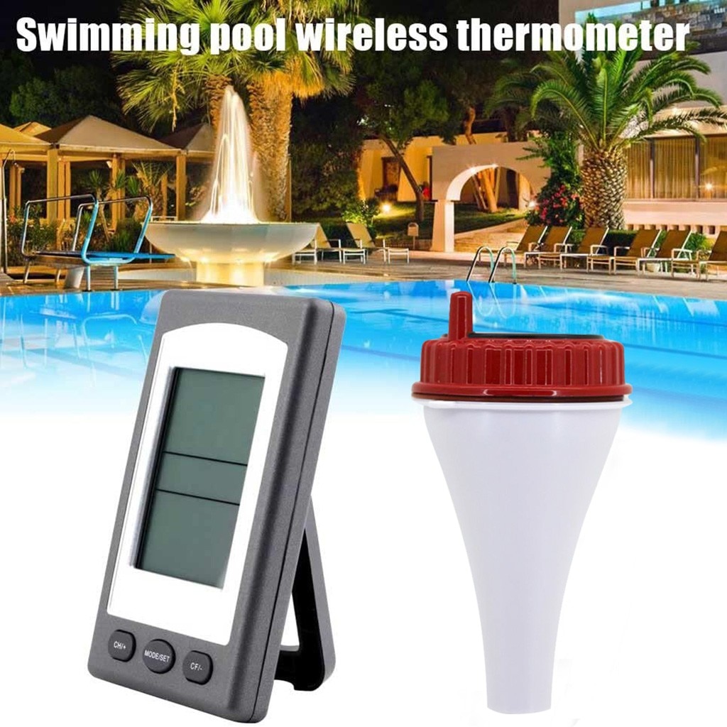 Solar Powered Floating Thermometer Wireless Indoor and Outdoor Solar Power Floating Swimming Pool Water & Spa Thermometer