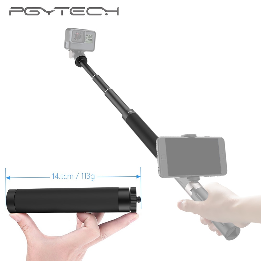 PGYTECH-Palo de Selfie DJI OSMO Mobile 3 4 OSMO Action Pocket/Insta360 One X, palo de extensión, palo de agarre, trípode Zhiyun Gopro Access