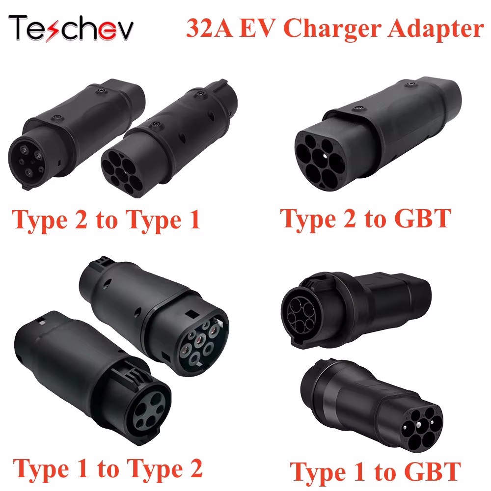 Electric Vehicle Charging Connector Type 2 to Type 1 J1772 EV Adapter Type 2 to GBT EVSE Charger Type1 to GBT EV Adaptor