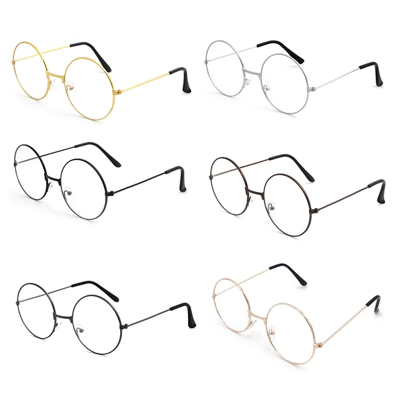 Lunettes rétro rondes plates, accessoires de photographie, monture métallique, nouvelles couleurs, directe