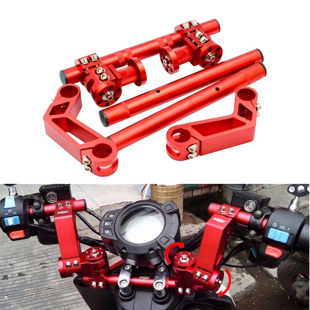 Mechanische Arm Stijl Motorfiets Aluminium Verstelbare Stuur Foundation 22Mm 7/8 "Voor Scooter Minibike Go Kart Straat Fiets