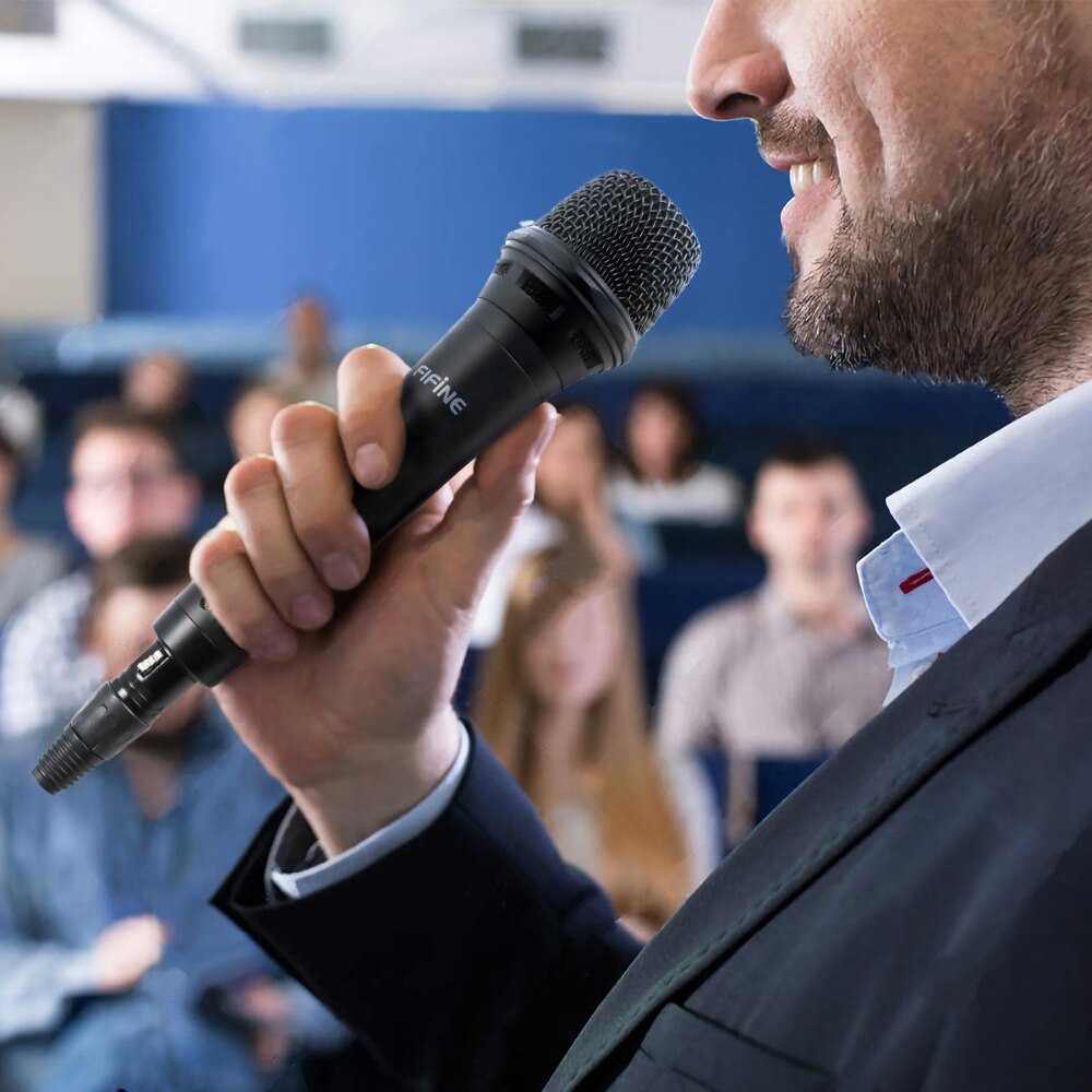 FIFINE Dynamic Vocal Microphone Cardioid Handheld Microphone with On/Off Switch for Karaoke, Live vocal, Speech etc. -K8