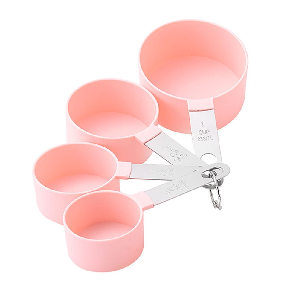 5/10pcs Measuring Tools Kitchen Measuring Spoons Teaspoon Sugar Scoop Cake Baking Flour Measuring Cups Kitchen Measuring Spoons: Pink cup