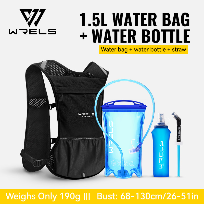 WRELS Hydrations-Rucksack mit Wasserblase, Trinkweste für Männer und Frauen, für Marathon-, Trailrunning, Radfahren und Wandern: Orange